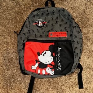 Disney Mickey Mouse Gray and Red Backpack